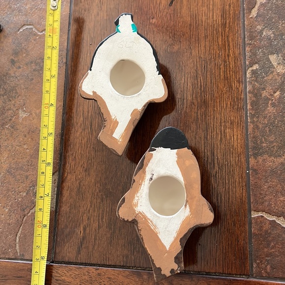 Vintage Black Ceramic Woman & Man Wall Hangings - Picture 7 of 8